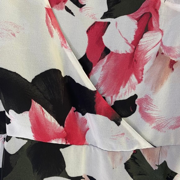 1 STATE woman's size 4 Moonlit Petals floral ruffle sheer long sleeve mini dress - Picture 12 of 15